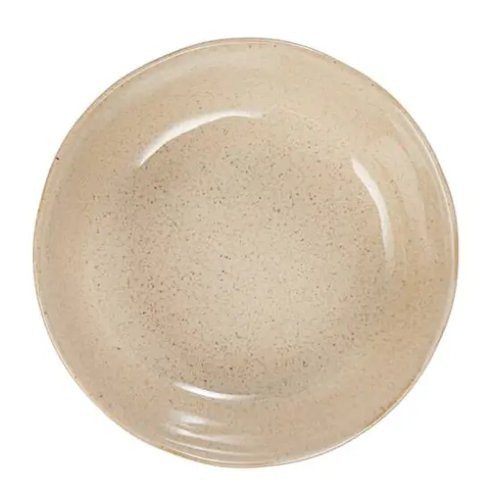 Hello Honey&reg; 7" Cream Speckled Glaze Stoneware Footed Bowl {11}