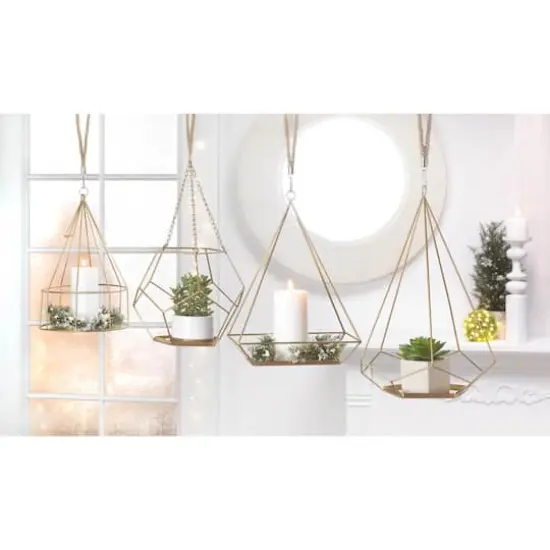 15" Hanging Plant Holder with Rectangle Base {4}