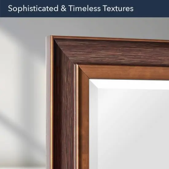 Head West 28" Bronze & Copper Oil-Rubbed Framed Wall Mirror {7}