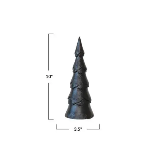 Hello Honey&reg; 10" Black Mango Wood Christmas Tree {6}