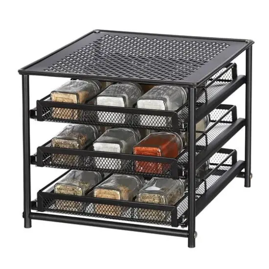 3-Tier 18-Bottle Spice Rack Organizer {8}