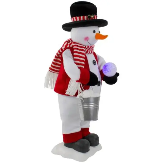 24" Lighted & Animated Musical Snowman Christmas Figure {4}