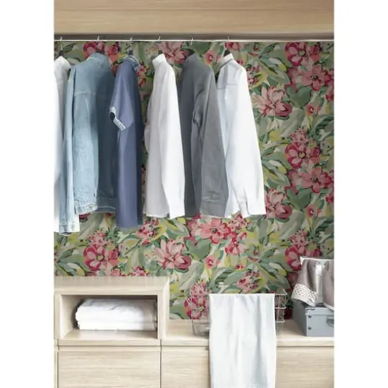 Caroline et Bettina Wine Belles Fleurs Peel & Stick Wallpaper {5}