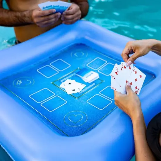 PoolCandy Floating Game Table with Waterproof Playing Cards {3}