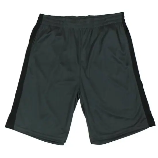 Galaxy by Harvic Boys Active Trim Mesh Basketball Shorts Gray/Black {1}