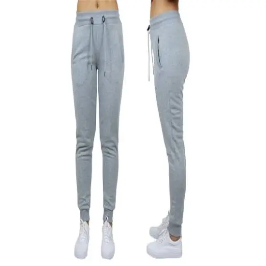 Galaxy by Harvic Slim Fit Heavyweight Fleece-Lined Women&rsquo;s Joggers Heather Gray {1}