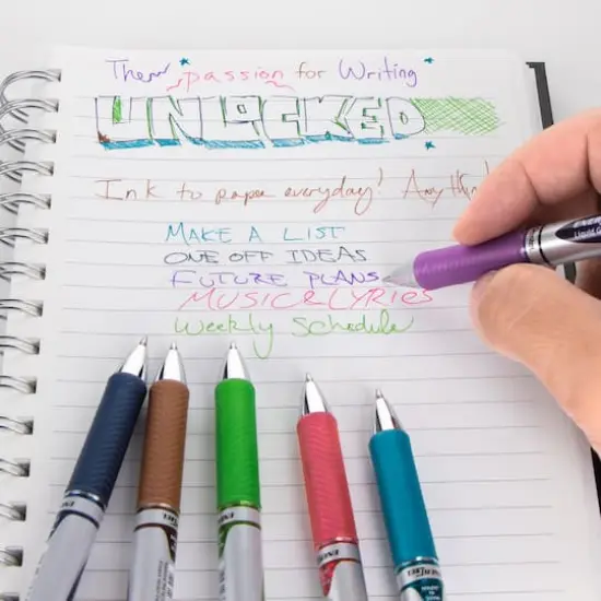 Pentel&reg; EnerGel RTX 0.7mm Assorted Colors Retractable Liquid Gel Pen Set {4}