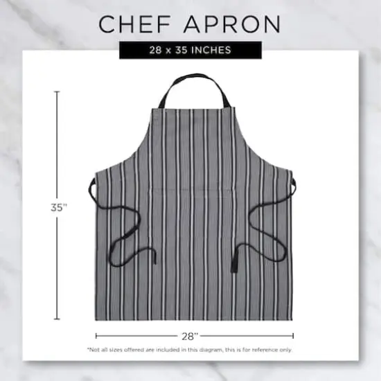 DII&reg; Chevron Apron Black {6}
