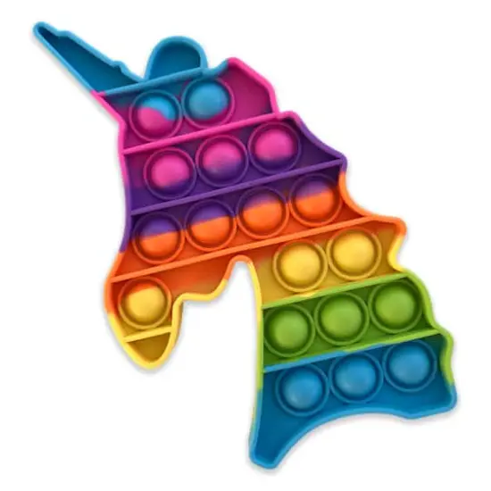 GottaPop Rainbow Unicorns Pop It Fidget Toy Party Favors, 6ct. {6}