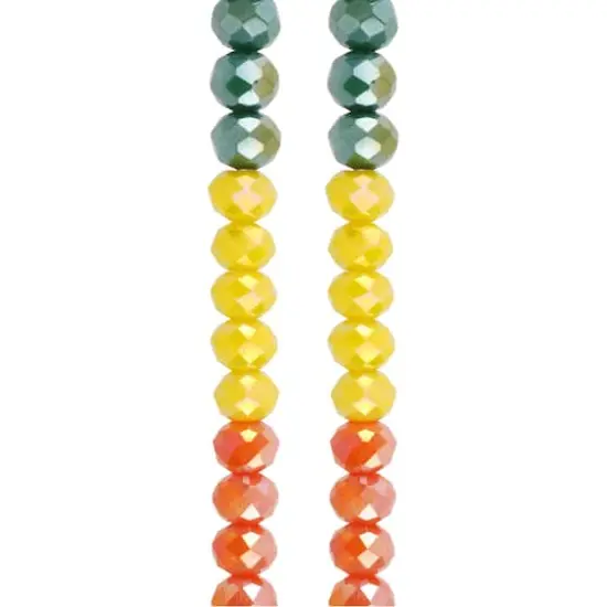 Rainbow AB Faceted Glass Rondelle Beads, 6mm by Bead Landing&trade; {1}