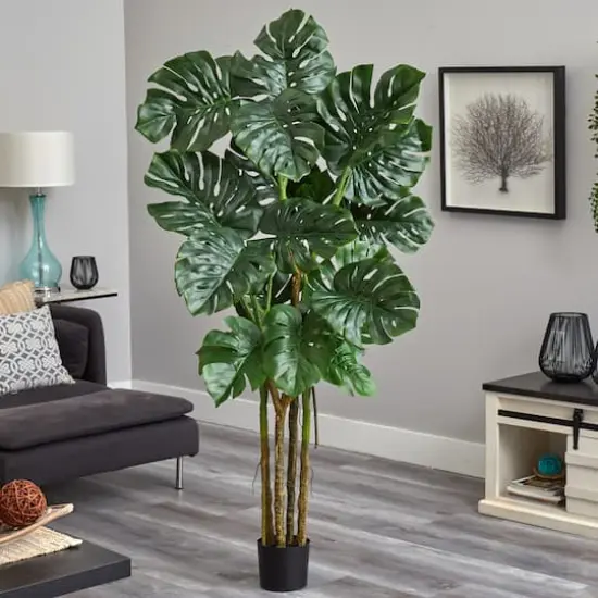 6ft. Potted Monstera Artificial Tree {4}