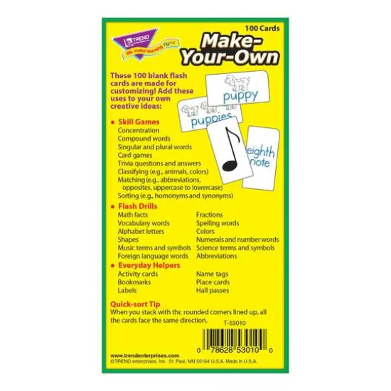 Trend Enterprises&reg; Make-Your-Own Skill Drill Flash Cards {7}