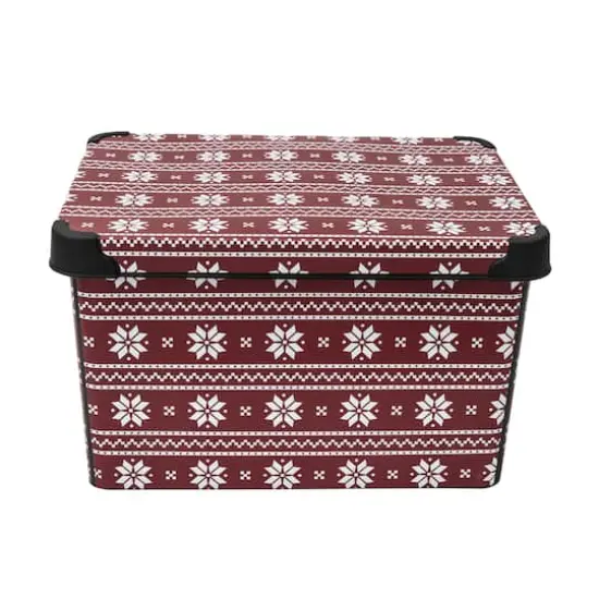 Simplify Holiday Sweater Print Storage Tote Bin {8}