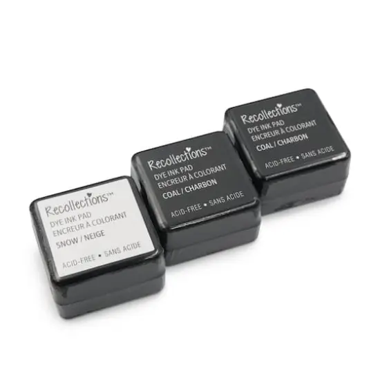 Dye Ink Pad Set by Recollections&trade; Coal/Coal/Snow {3}