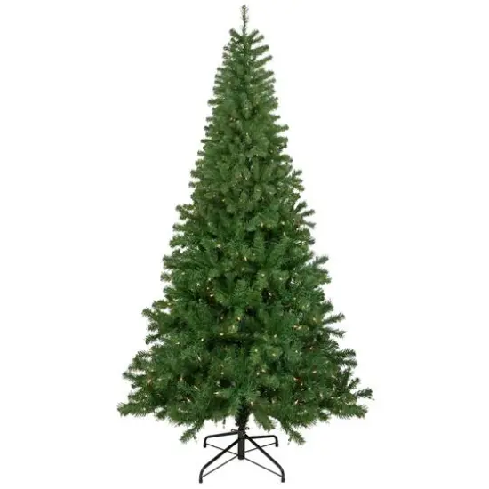 4-Piece Wolcott Spruce Artificial Christmas Tree, Wreath & Garland Set, Clear Lights {4}