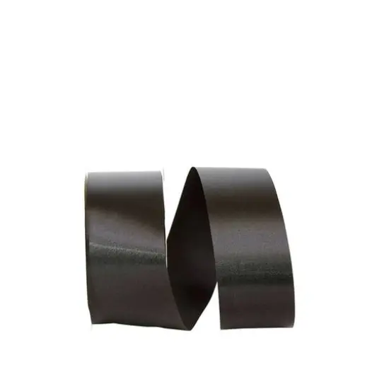 JAM Paper 1.875" x 50yd. Single Face Satin Allure Ribbon Black {1}