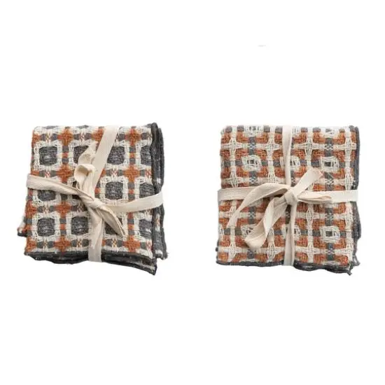 Hello Honey&reg; Cotton Dobby Dish Cloths with Pattern Set {1}