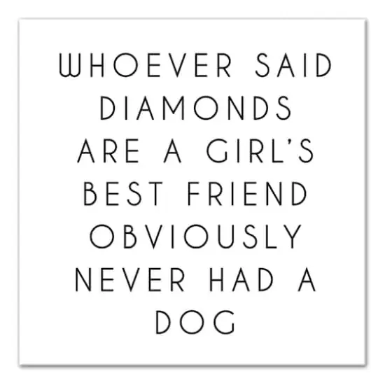 Dogs Are A Girl's Best Friend Canvas Wall Art {1}