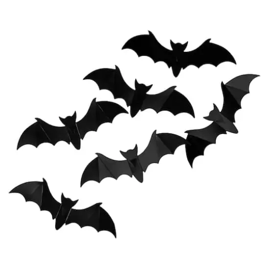 9.75ft. Gray Gauze and Bats Halloween Decoration Kit {5}