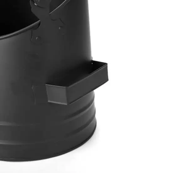 Mind Reader Small Black Fireplace Bucket With Shovel {5}