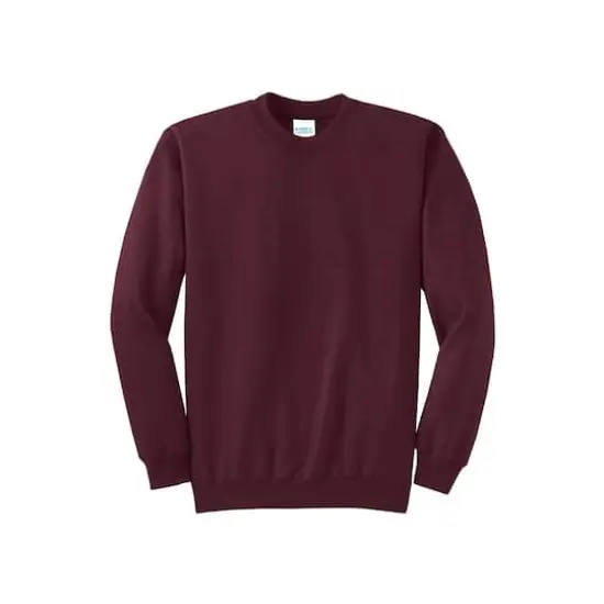 Port & Company&reg; Brights Core Fleece Crewneck Sweatshirt Maroon {1}