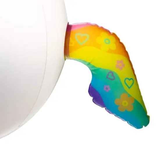 Swim Central 29" Inflatable Rainbow Unicorn Beach Ball with Horn {4}