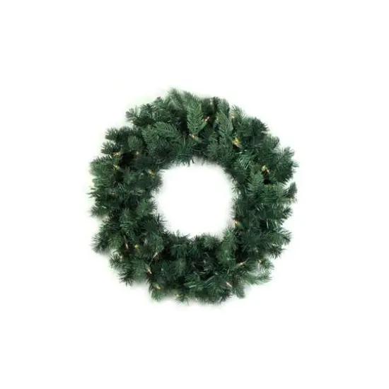 24" Pre-Lit Washington Frasier Fir Artificial Christmas Wreath {1}