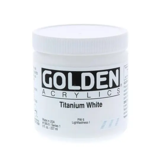 Golden&reg; Heavy Body Acrylic Paint, 8oz. Titanium White {1}