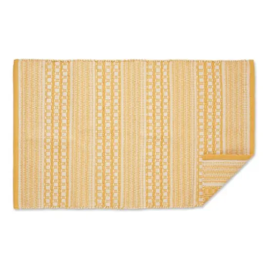 DII&reg; Honey Gold Dobby Stripe Hand-Loomed Rug, 2ft. x 3ft. {4}