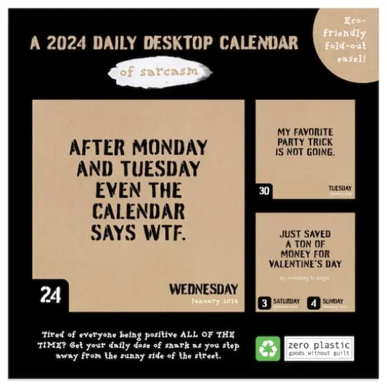 TF Publishing 2024 Anti Affirmations/Daily Sarcasm Daily Desktop Calendar {3}