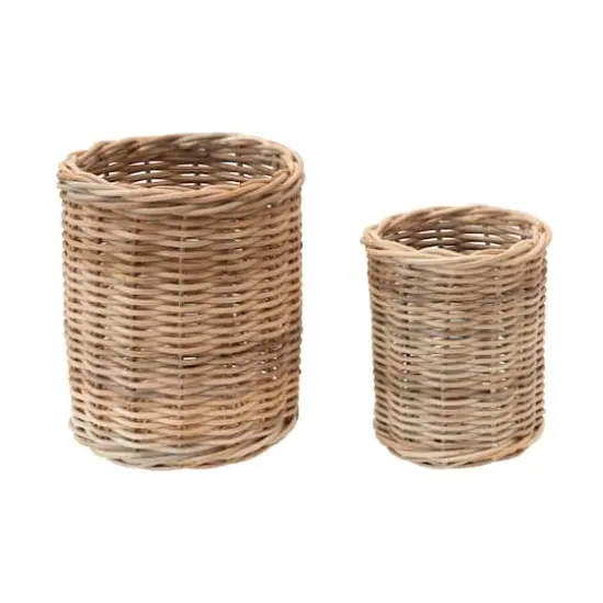 Hello Honey&reg; Natural Hand-Woven Wicker Basket Set {5}