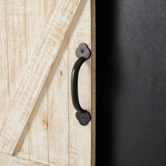 Glitzhome&reg; 19.75" Farmhouse Wooden Chalkboard Barn Door {7}