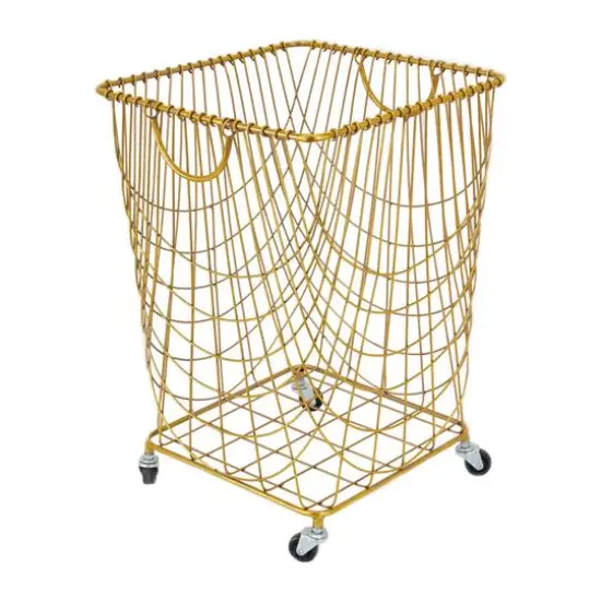 Gold Iron Glam Storage Cart, 24" x 16" x 17" {1}