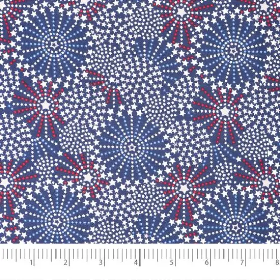 SINGER Fireworks Stars Cotton Fabric {4}
