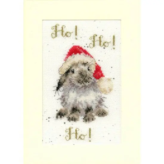 Bothy Threads Ho! Ho! Ho! Christmas Card Counted Cross Stitch Kit {1}