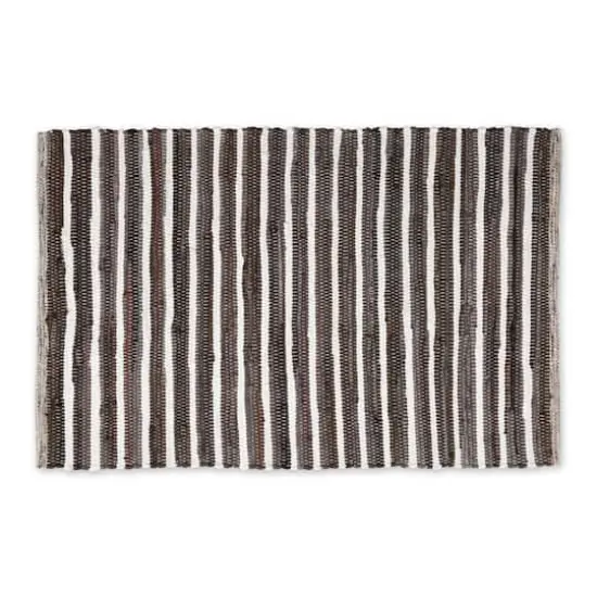 DII&reg; Slim Stripe Cotton Chindi Rug, 2ft. x 3ft. Dark Brown {1}