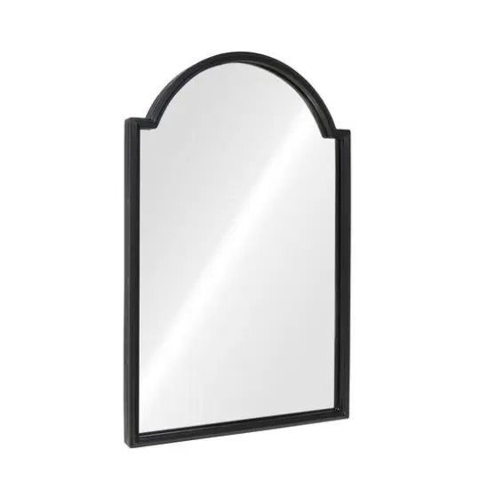 16" x 24" Scalloped Arch Wall Mirror in Black Metal Frame by Ashland® {7}