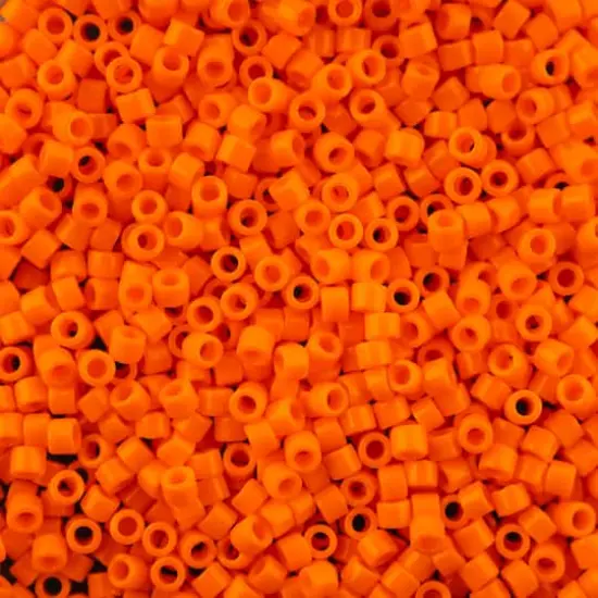 John Bead 11/0 Miyuki Delica Glass Seed Beads, 5g Orange Mandarin Opaque {1}
