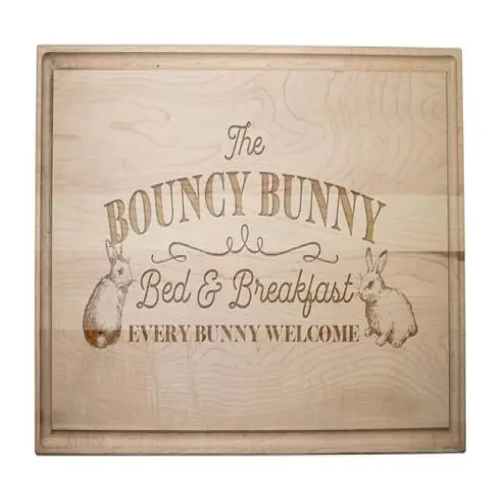 The Bouncy Bunny Bed & Breakfast Maple Cutting Board {1}