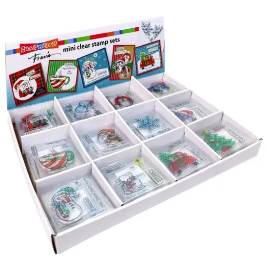 Stampendous&reg; Mini Fran's Christmas Clear Stamps Display Set {1}