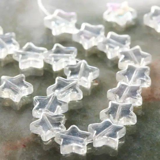 Clear Glass Star Beads by Bead Landing&trade;, 12mm {3}