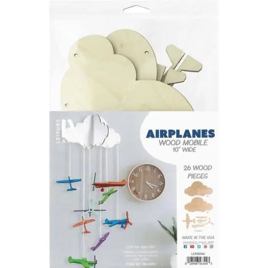 Leisure Arts&reg; Airplane Wood Mobile {1}