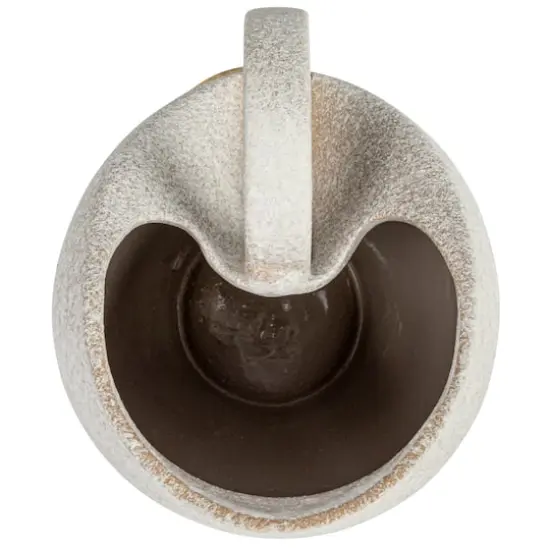 Hello Honey&reg; 9" White Textured Stoneware Pitcher in Reactive Glaze {11}