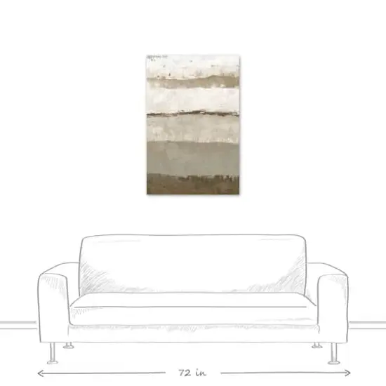 Neutral Stripes 24" x 36" Canvas Wall Art {4}