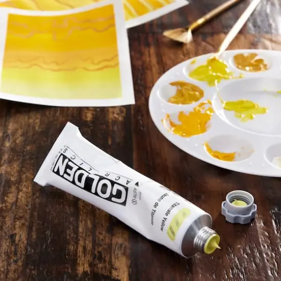 Golden&reg; 2oz. Heavy Body Acrylic Paint Titanate Yellow {3}