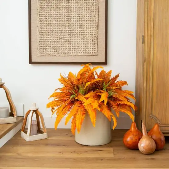 40in. Autumn Artificial Fall Boston Fern - Set of 2 {7}