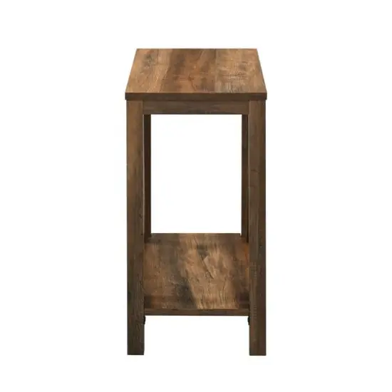 Walker Edison Reclaimed Barnwood Narrow A-Frame Side Table {5}
