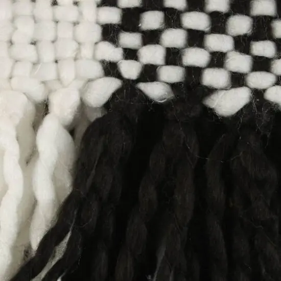 DII&reg; Black & White Check Acrylic Woven Throw {3}