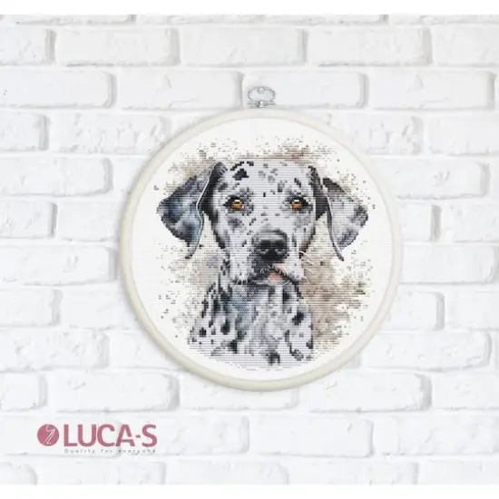 Luca-S Dalmatian Counted Cross Stitch Kit with Display Hoop {4}