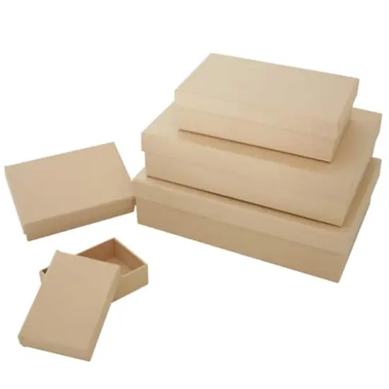 Papier Mache 10" Paper Mache Large Rectangle Box, 5ct. {1}